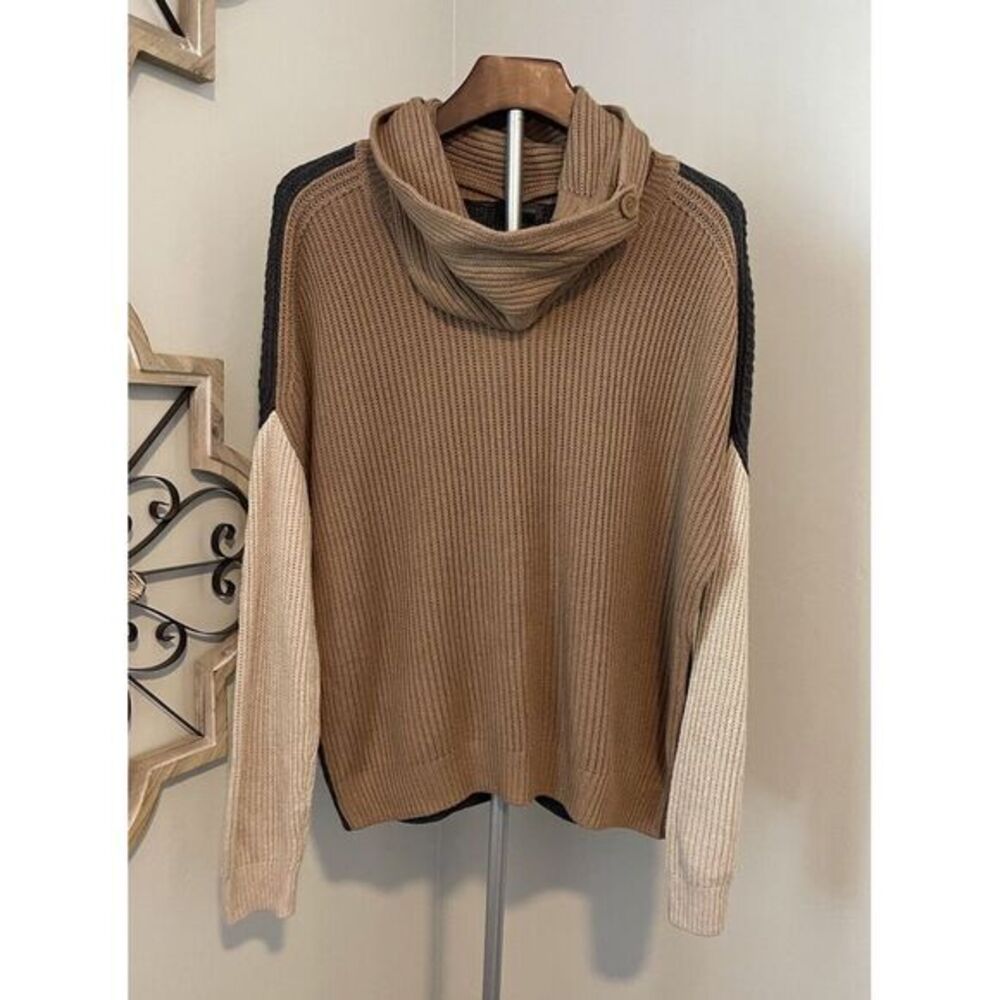 The Limited Oversized Pullover Sweater With Removable Collar Women's Tricolor S